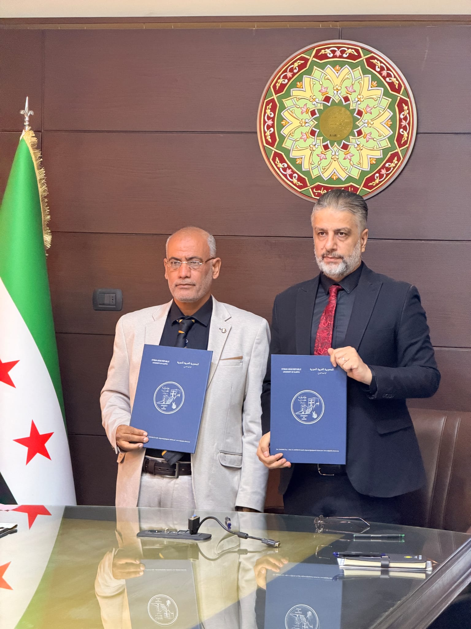 توقيع مذكرة تفاهم بين جامعة حلب و الجامعة السورية للعلوم و التكنولوجيا